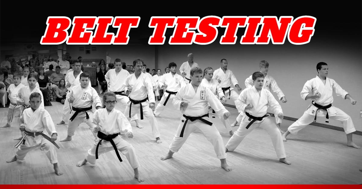 Joe Goss Karate Belt Testing